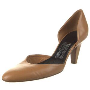 Salvatore Ferragamo Tan Leather Heels